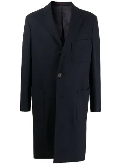 The Gigi Single-breasted Coat In Blue