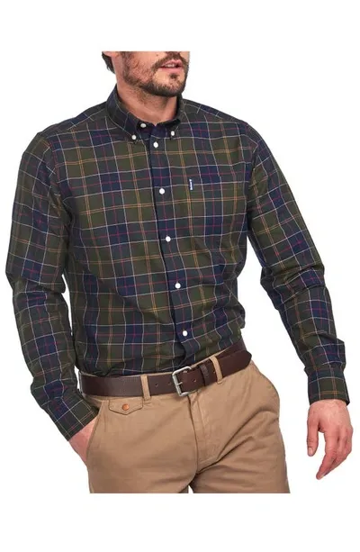 Barbour Tartan Button-down Stretch Cotton Shirt In Classic Tartan