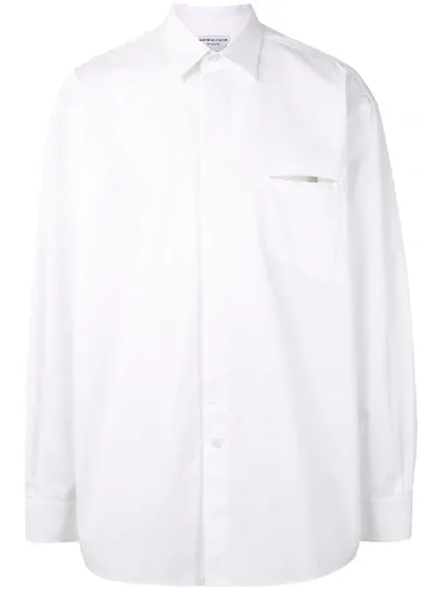 Bottega Veneta Oversize Cotton Shirt In 9000 White