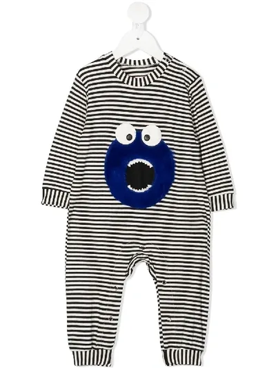 Wauw Capow Babies' Little Monster Romper In Black