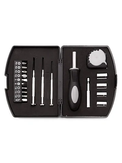 Bey-berk 20-piece Tool Set In Black Silver