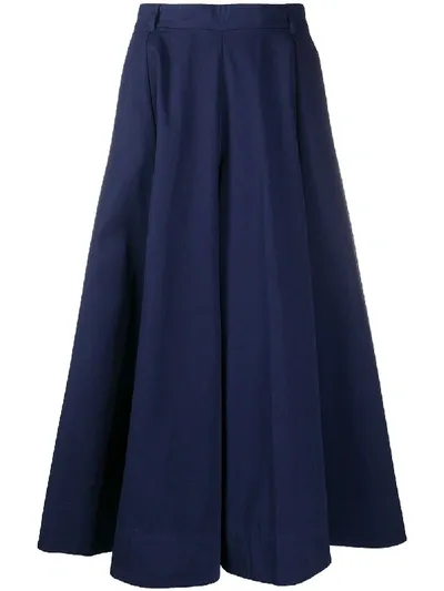 Aspesi High-waist Full Skirt In Purple