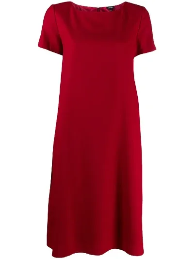 Aspesi Short Sleeve Dress In Red