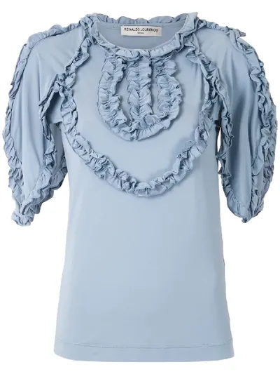 Reinaldo Lourenço Ruffled Blouse In Blue