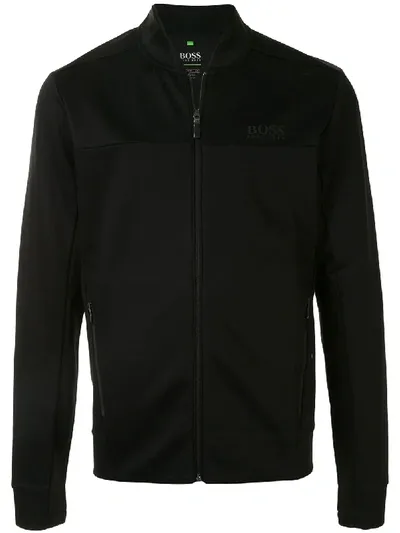 Hugo Boss Embroidered Logo Sweatshirt In Black