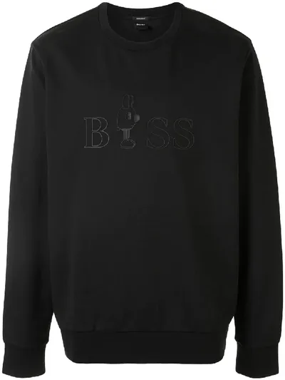 Hugo Boss Logo Print Sweatshirt In Black