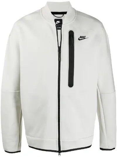 Nike Front Zip Jacket In Neutrals