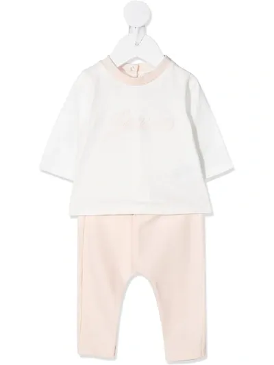 Lanvin Enfant Babies' Interlock T-shirt And Trouser Set In Pink