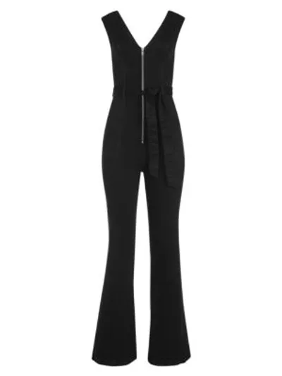 Alice And Olivia Alice & Olivia Gorgeous V-neck Jumpsuit In Black