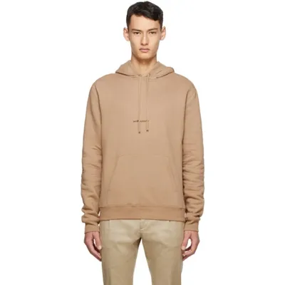 Saint Laurent Beige Rive Gauche Hoodie