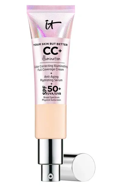 It Cosmetics Cc+ Cream Illumination With Spf 50+ Light Medium 1.08 oz/ 32 ml