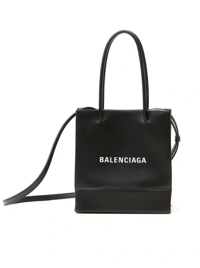 Balenciaga North South Xxs Shopping Tote Bag In Black