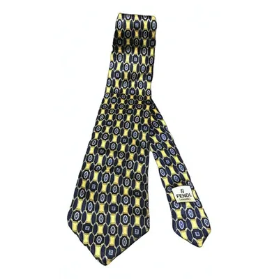 Pre-owned Fendi Silk Tie In Multicolour