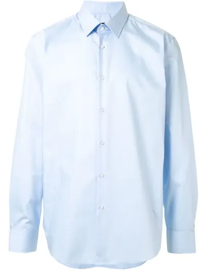 Hugo Boss Cotton Shirt In Blue