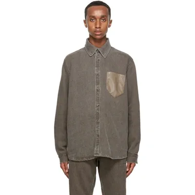 Nanushka Dome Long-sleeved Shirt In Brown