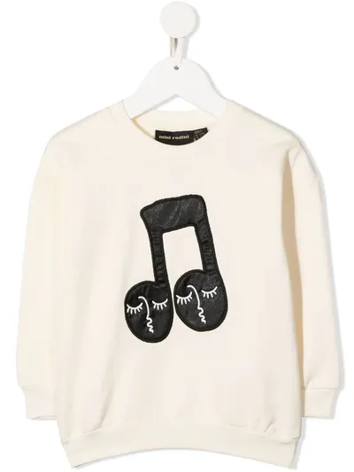 Mini Rodini Babies' Note Patch Sweatshirt In 大地色