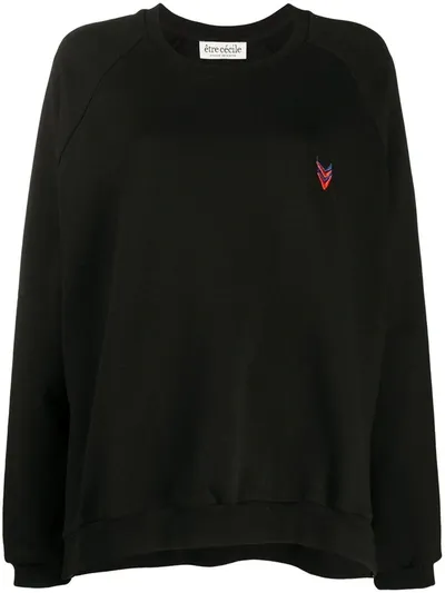 Etre Cecile Logo Embroidered Sweatshirt In Black