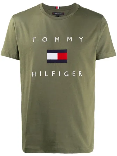 Tommy Hilfiger Logo Print T-shirt In Green