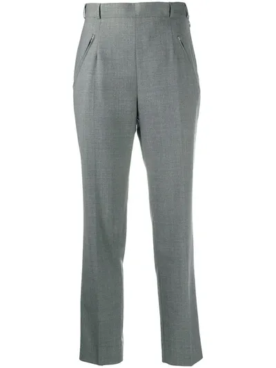 Maison Margiela High-waist Cropped Trousers In Grey