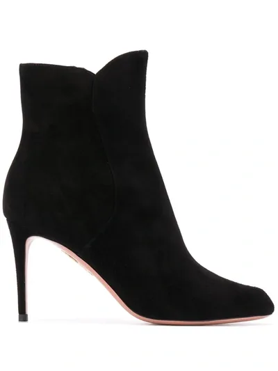 Aquazzura Roya 85mm Booties In Black