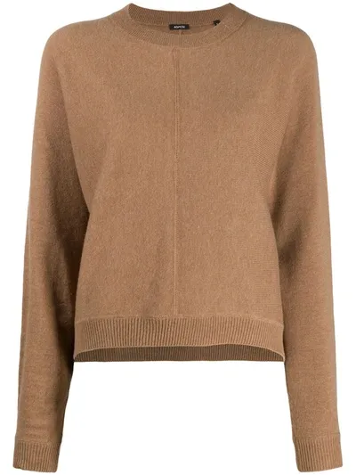 Aspesi Round Neck Jumper In Neutrals