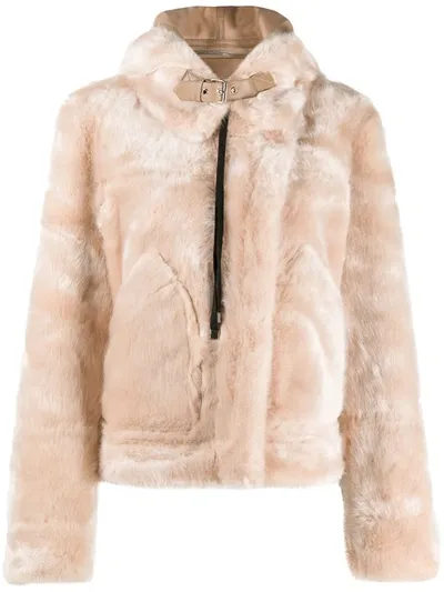 Urbancode Faux Fur Jacket In Neutrals