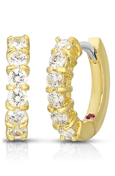 Roberto Coin 18k Yellow Gold Perfect Diamond Hoop Earrings