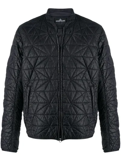 Stone Island Shadow Project Quilted Bomber Jacket In Black