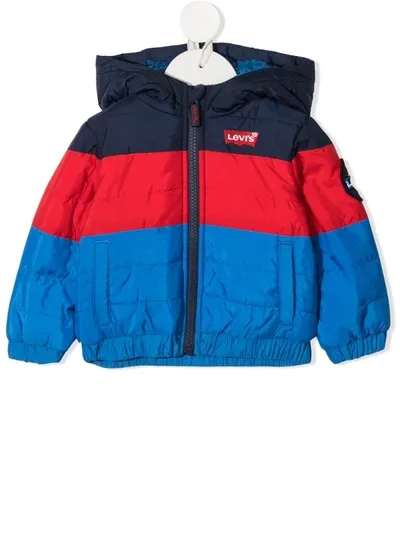 Levi's Babies' Color-block Hooded Jacket In Blue