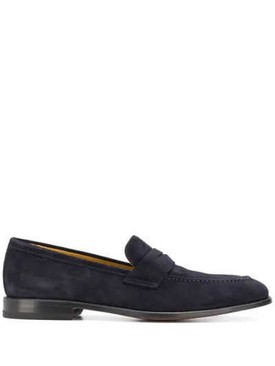 Scarosso Raimond Penny Loafers In Blue