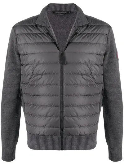 Canada Goose Zipped Quilted Cardigan In Grau