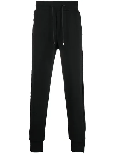 Paul Smith Artist-stripe Drawstring Track Pants In Black