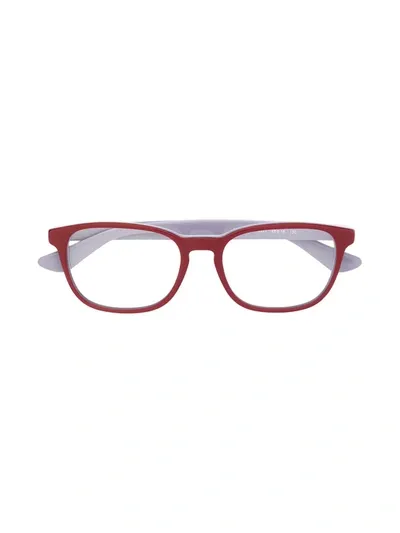 Ray-ban Junior Kids' Square Frame Glasses In Red