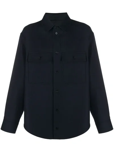 Jil Sander Button-up Shirt Jacket In Blue