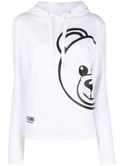 Moschino Kapuzenpullover Mit Teddy In White