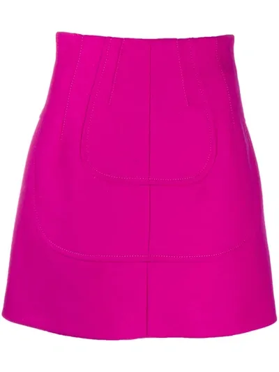 N°21 High-waist Fitted Mini Skirt In Pink