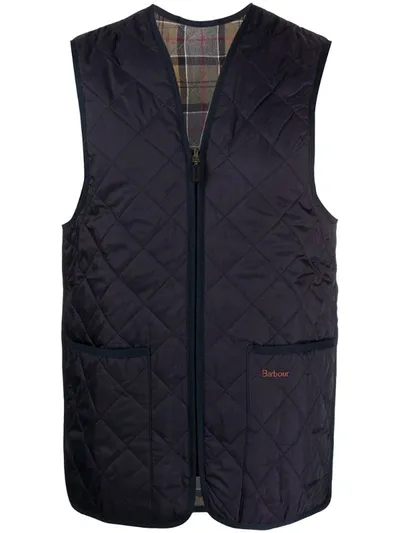 Barbour Quilted Reversible Gilet In Blue