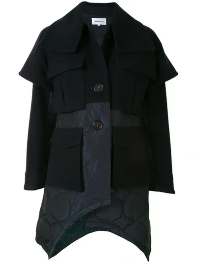 Enföld Contrast Padded Coat In Blue