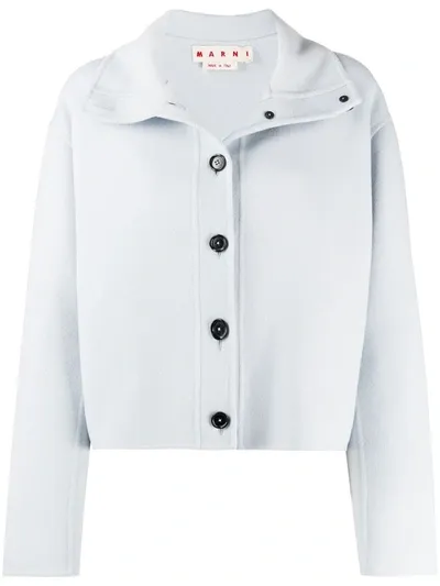 Marni Button-front Jacket In Blue