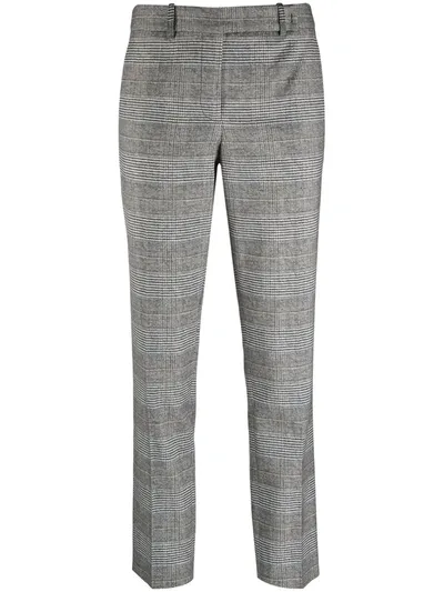 Paule Ka Tapered-leg Plaid Trousers In Black