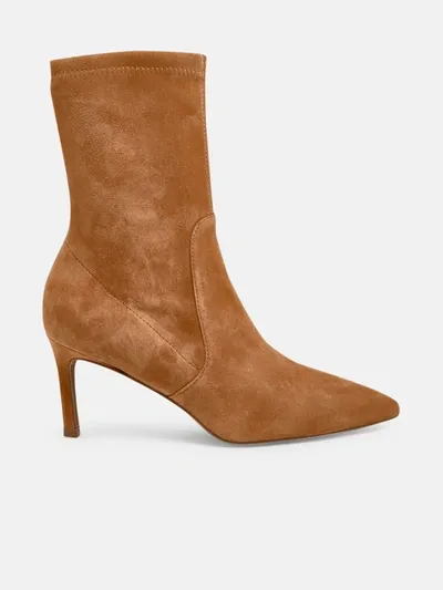 Stuart Weitzman Yvonne 75 Suede Ankle Boots In Brown