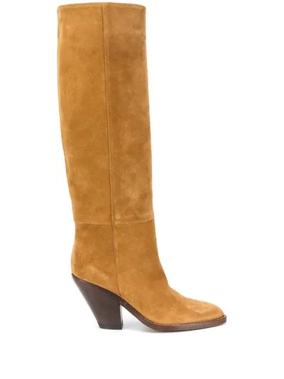 Buttero Tapered Heel Knee-high Boots In Neutrals