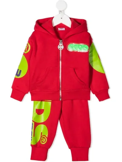 Gcds Babies' Logo-print Tracksuit Set In Red