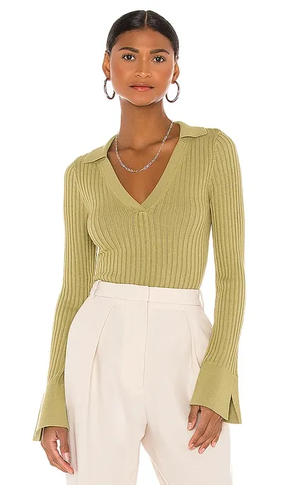 Tularosa Femme Rib Henley In Sage