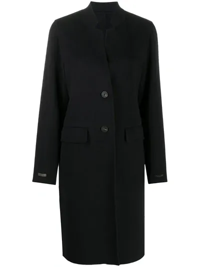 Peserico Wool Cocoon Coat In Blue