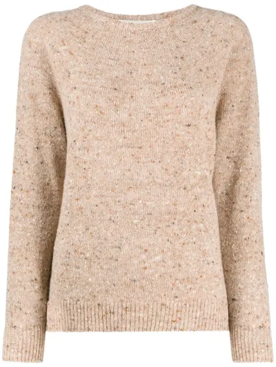 Lamberto Losani Regular-fit Crew-neck Jumper In Neutrals