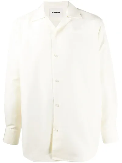 Jil Sander Watercolour Print Shirt In White