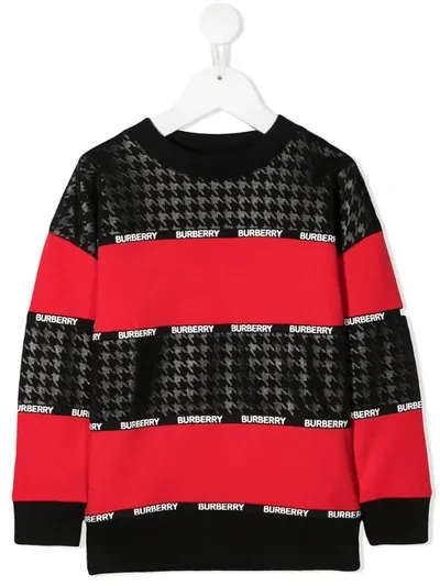 Burberry Kids' Wide Stripes Sweatshirt In Black