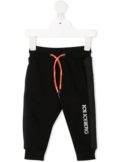 Iceberg Babies' Logo-print Track Pants In Black