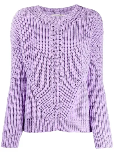 Chinti & Parker Chunky Knitted Jumper In Purple